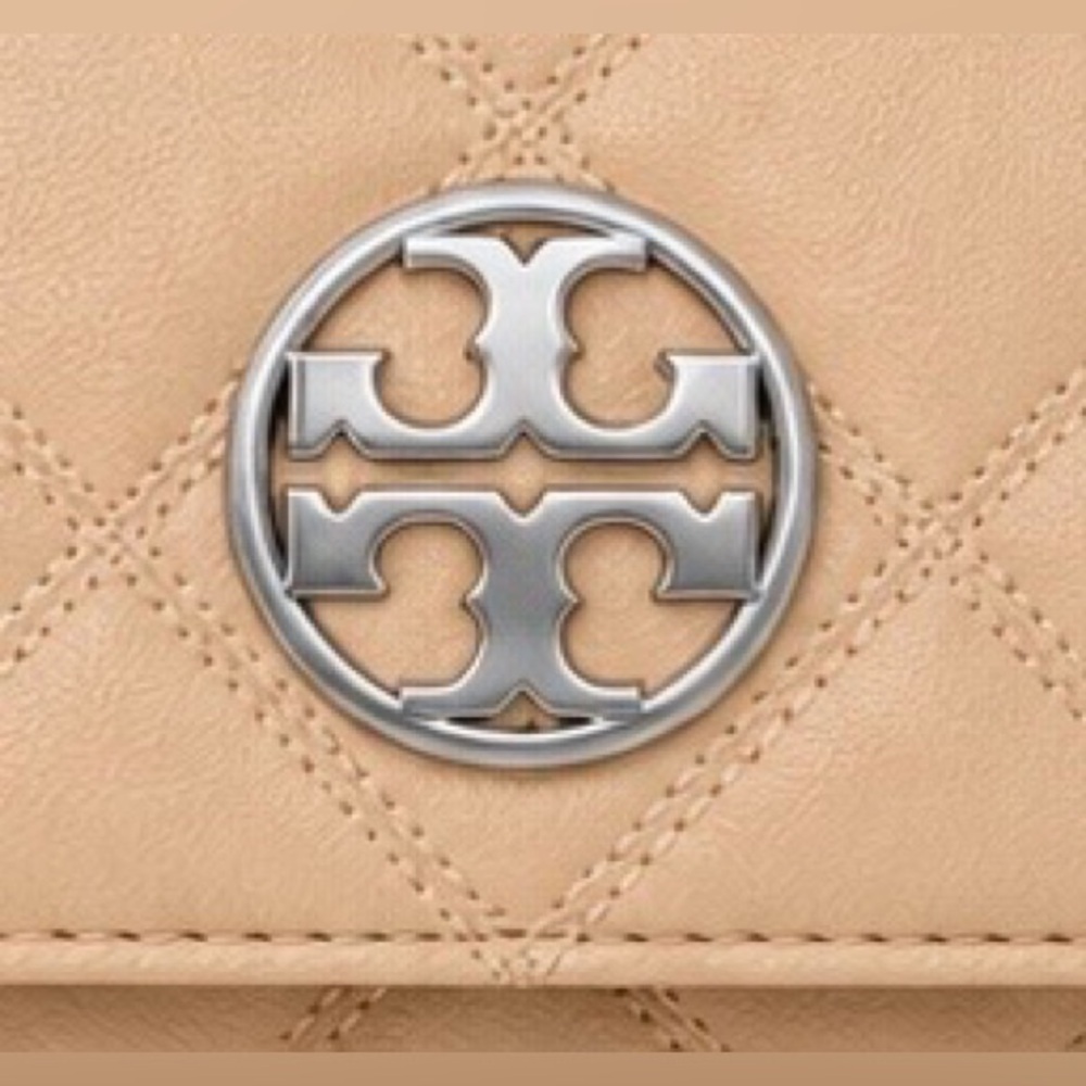 Tory Burch Beige Quilted Leather Chain Crossbody Shoulder Bag - Picture 5 of 14